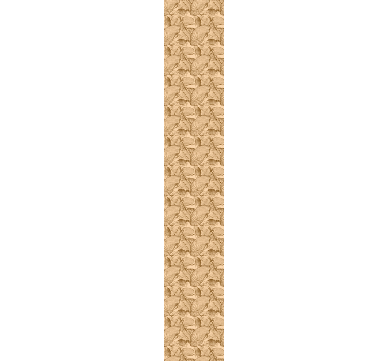 Papier peint poissons motif de coquille fossile - TenStickers