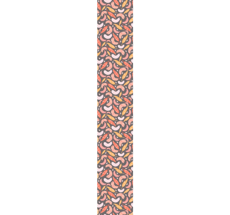 Papier peint feuilles motif de plumes colorées - TenStickers
