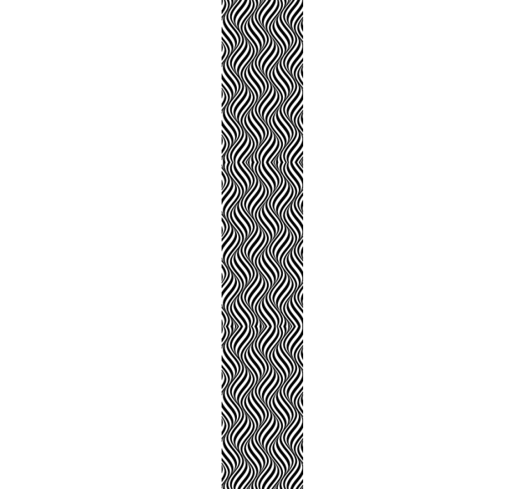 Papier peint géometrique motif fluide noir et blanc - TenStickers