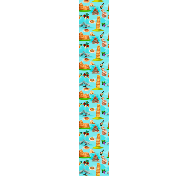 Papier peint ville collage de monuments italiens - TenStickers