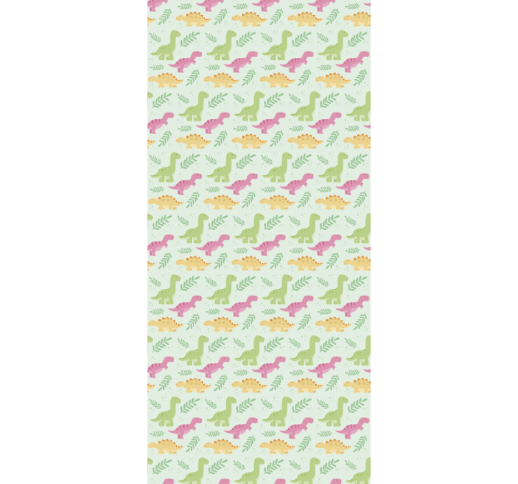 Papier peint dinosaures motif dinosaure pastel - TenStickers