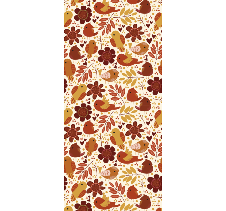 Papier peint feuilles motifs botaniques - TenStickers