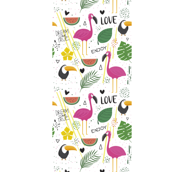 Papier peint chambre enfant rêves de flamants roses - TenStickers