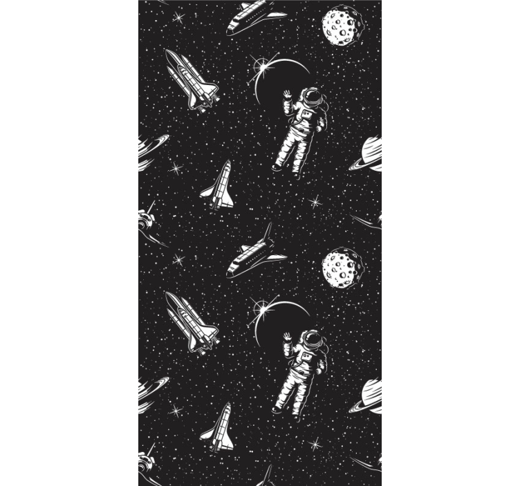 Papier peint étoiles astronautes dans l'espace - TenStickers