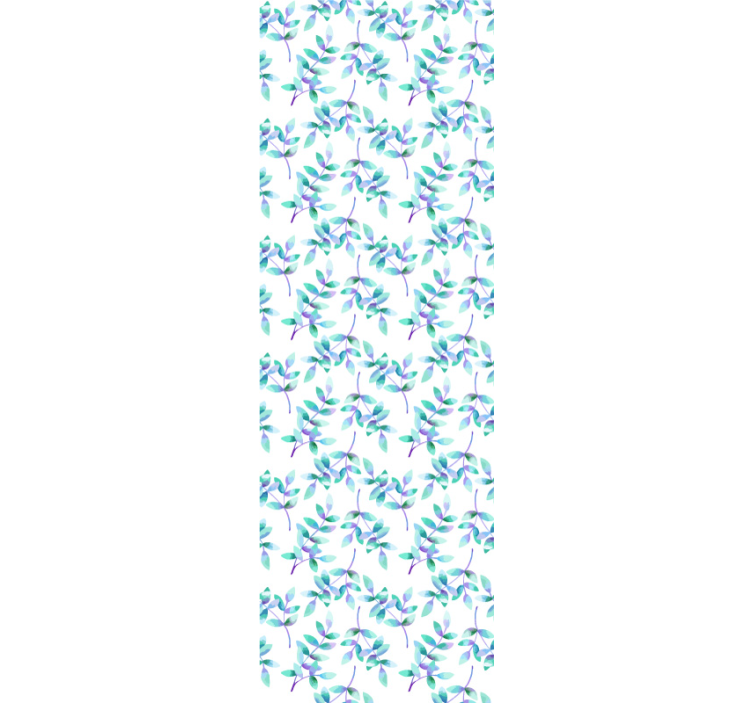 Papier peint feuilles conception botanique verte - TenStickers