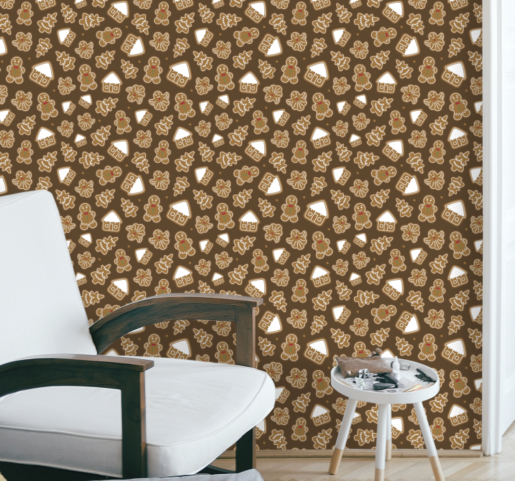 Papier peint salon Biscuits de noël - TenStickers