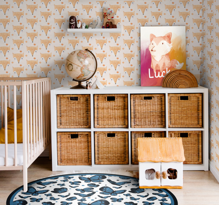 Papier peint chambre enfant renard peint main - TenStickers