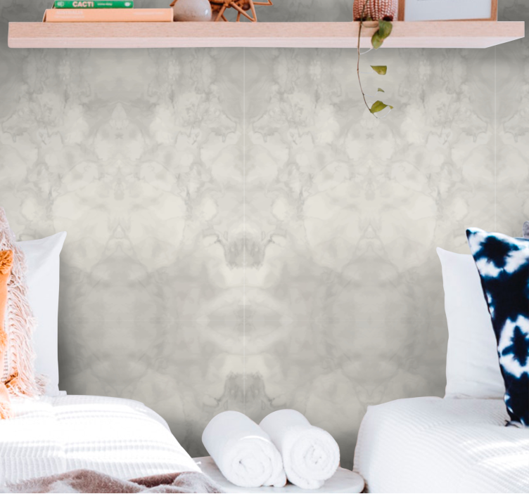 Papier peint abstrait paysage nuageux subtil - TenStickers