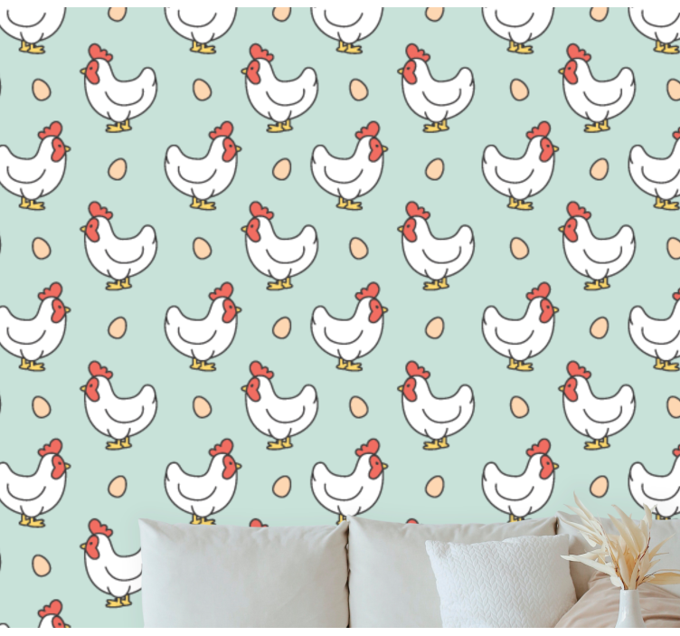 Papier peint animaux modèle de poule - TenStickers