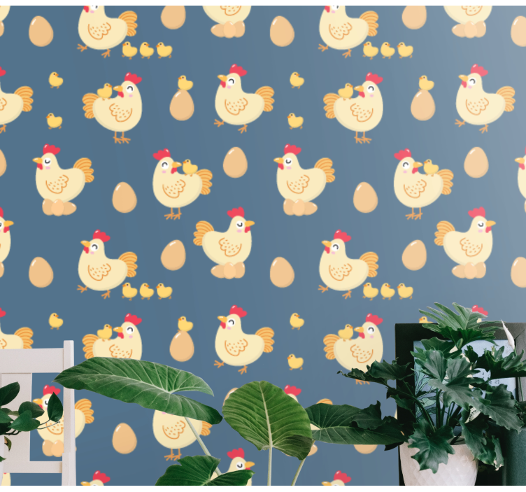 Papier peint animaux modèle de poulets - TenStickers