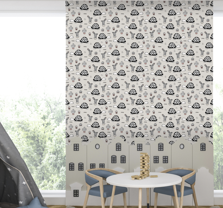 Papier peint animaux motifs de tortue - TenStickers