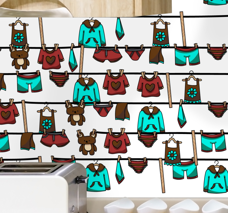 Papier peint animaux thème de l'ours à lessive - TenStickers