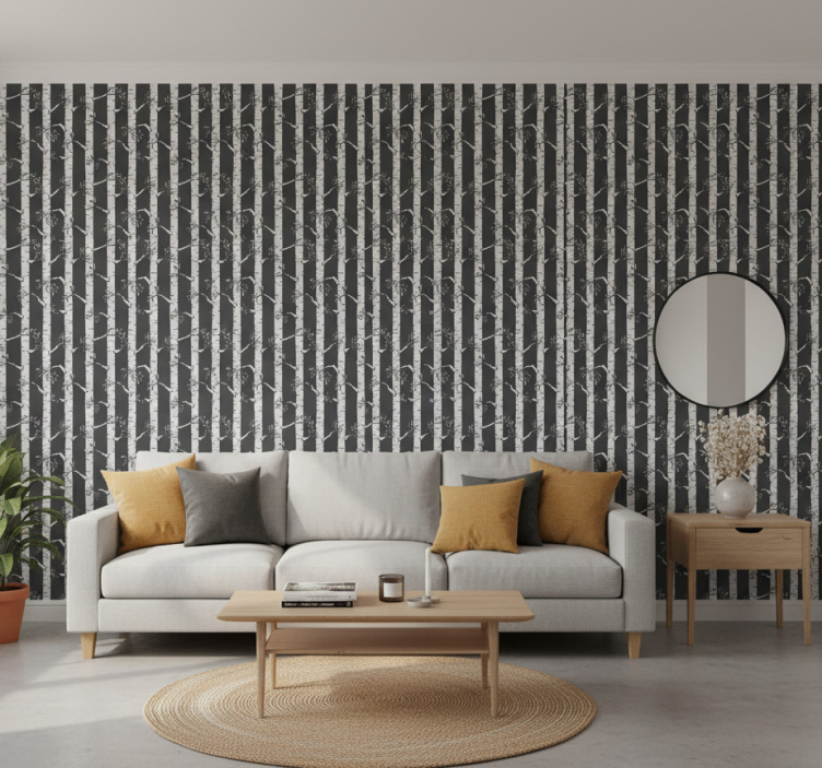 Papier peint arbre arbres lumineux style scandinave - TenStickers