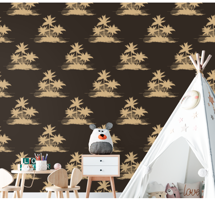 Papier peint arbre motif de palmier - TenStickers