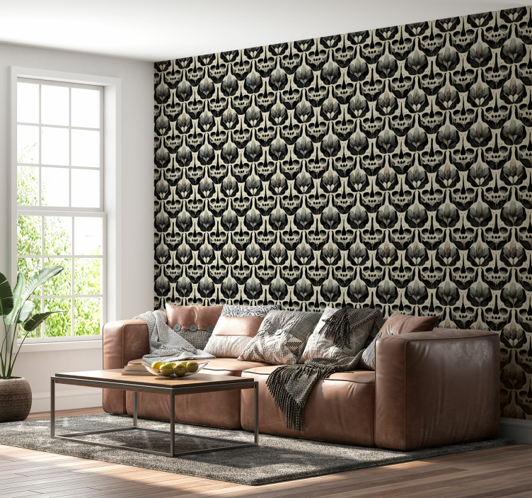 Papier peint avec des fleurs style Baudelaire - TenStickers