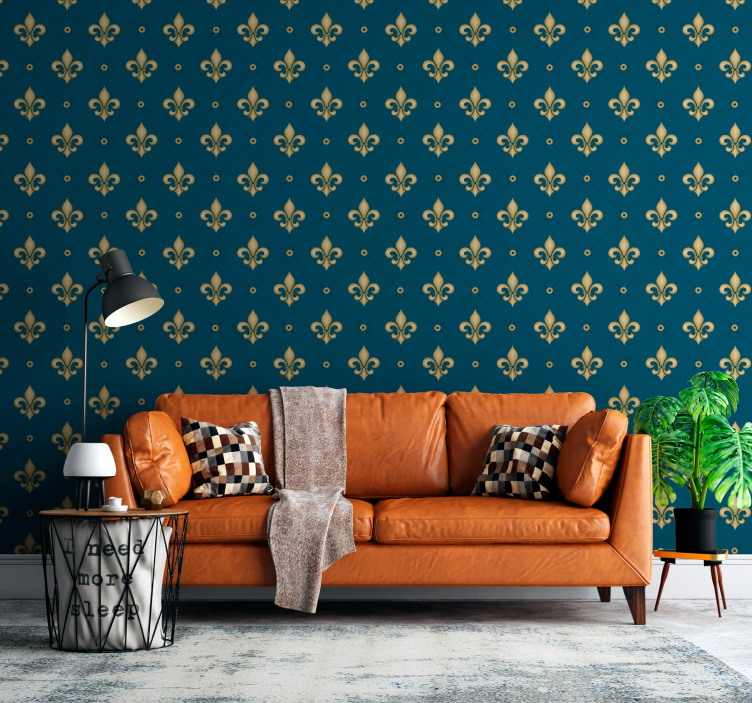 Papier peint baroque fleurs antiques - TenStickers