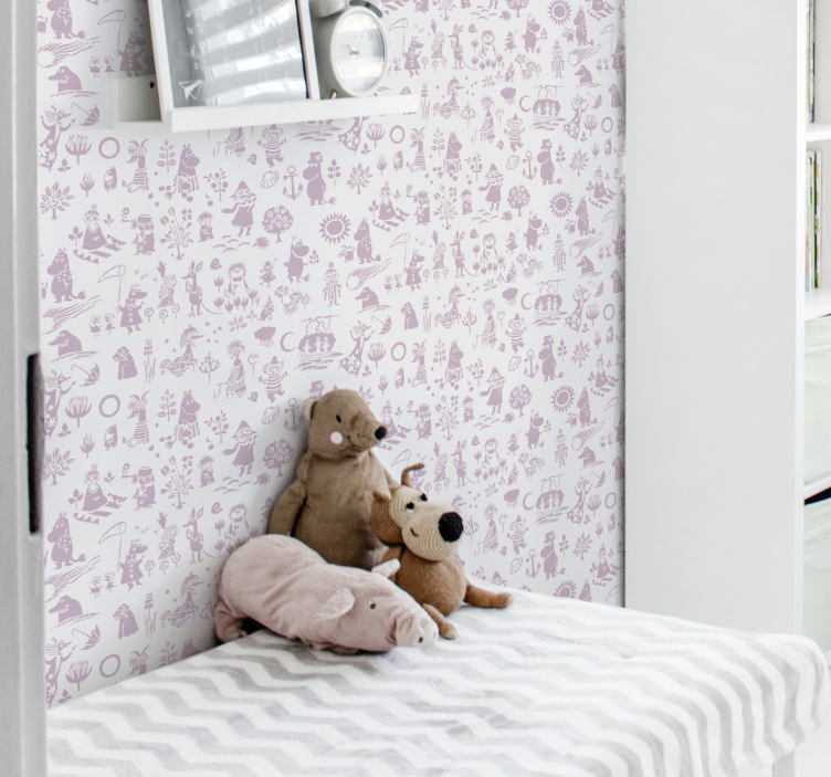 Papier peint chambre bébé images fantaisistes de l'enfance - TenStickers