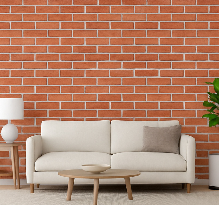 Papier peint brique mur en briques rouges classiques - TenStickers