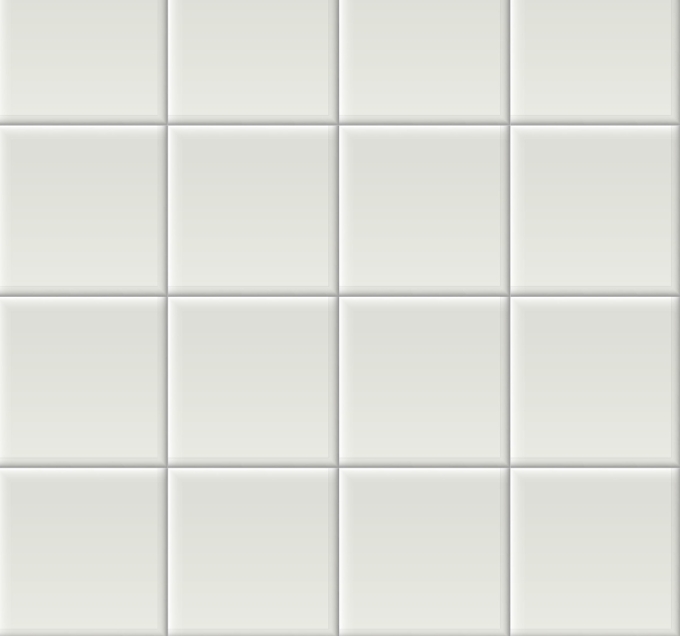 Papier peint carrelage blanc motif carreaux - TenStickers