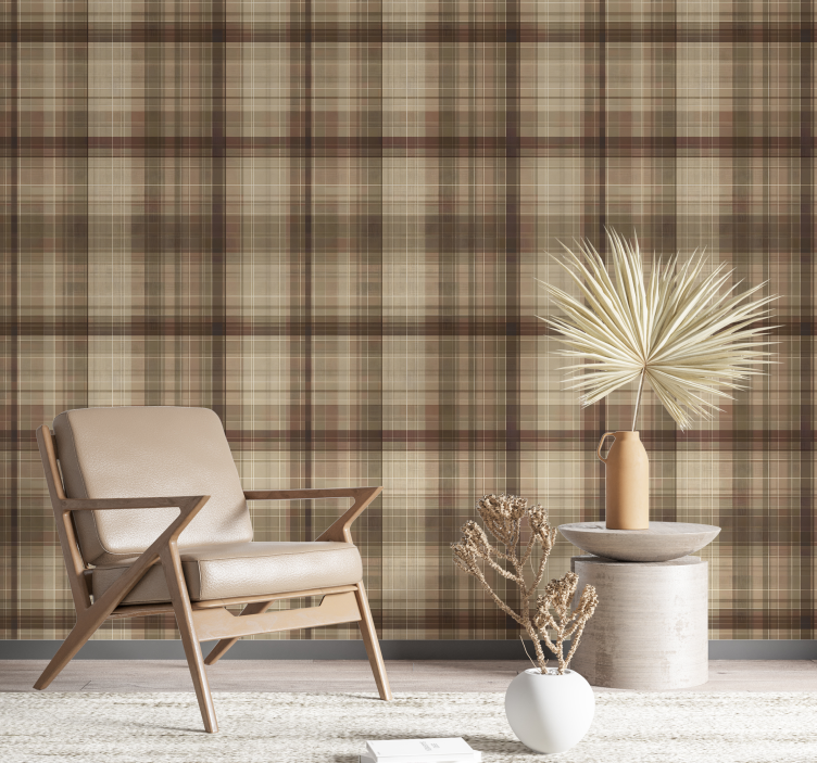 Papier peint carrés effet textile - TenStickers