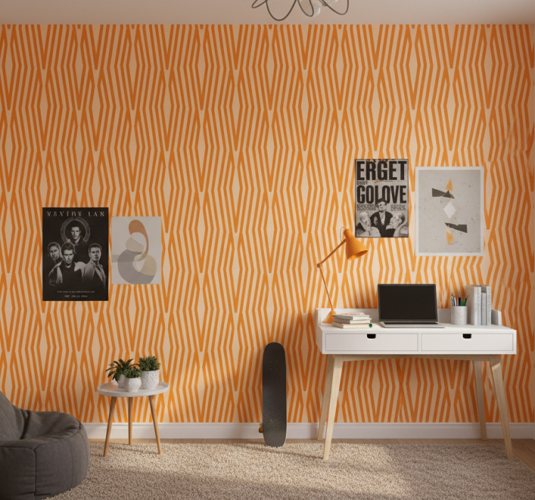 Papier peint chambre ado motif abstrait - TenStickers