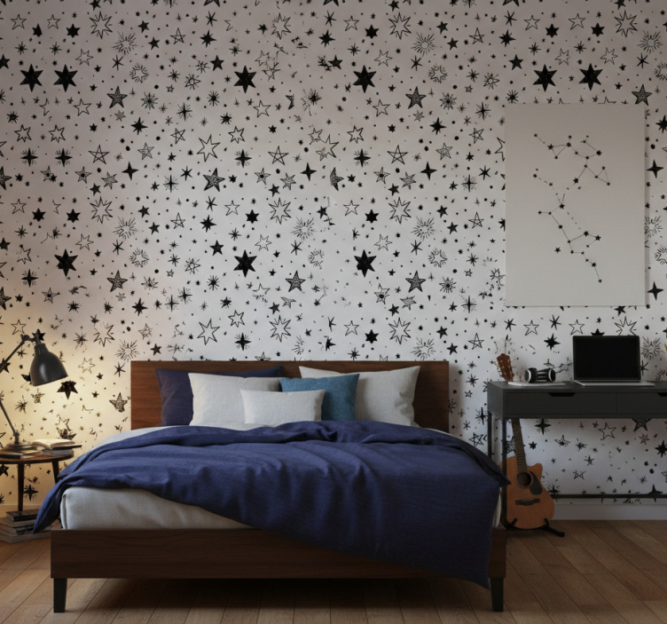 Papier peint chambre ado motif nuit étoilée - TenStickers