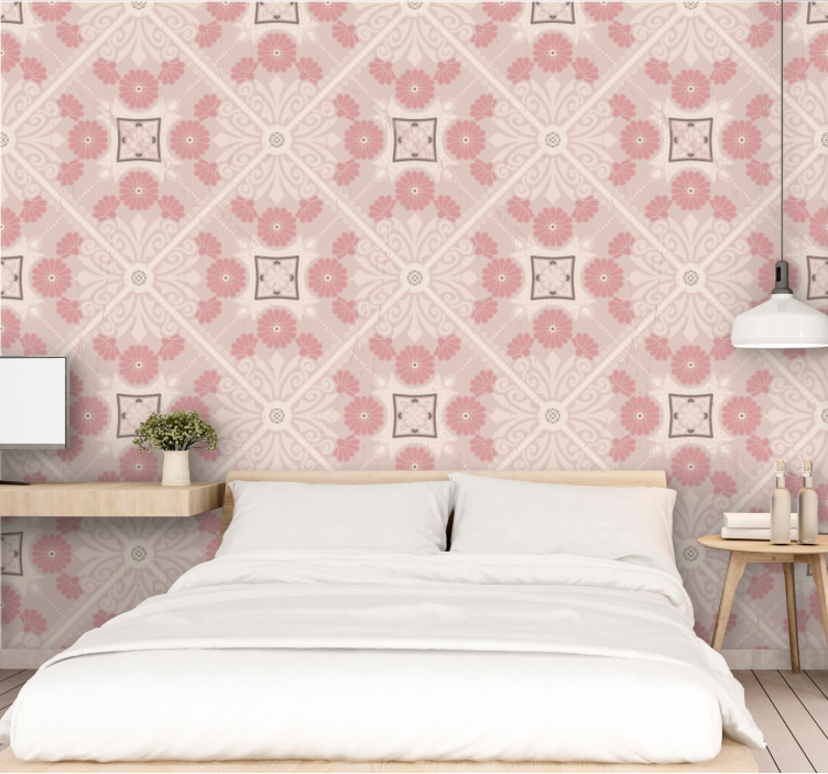 Papier peint chambre adulte composition florale en fleurs - TenStickers
