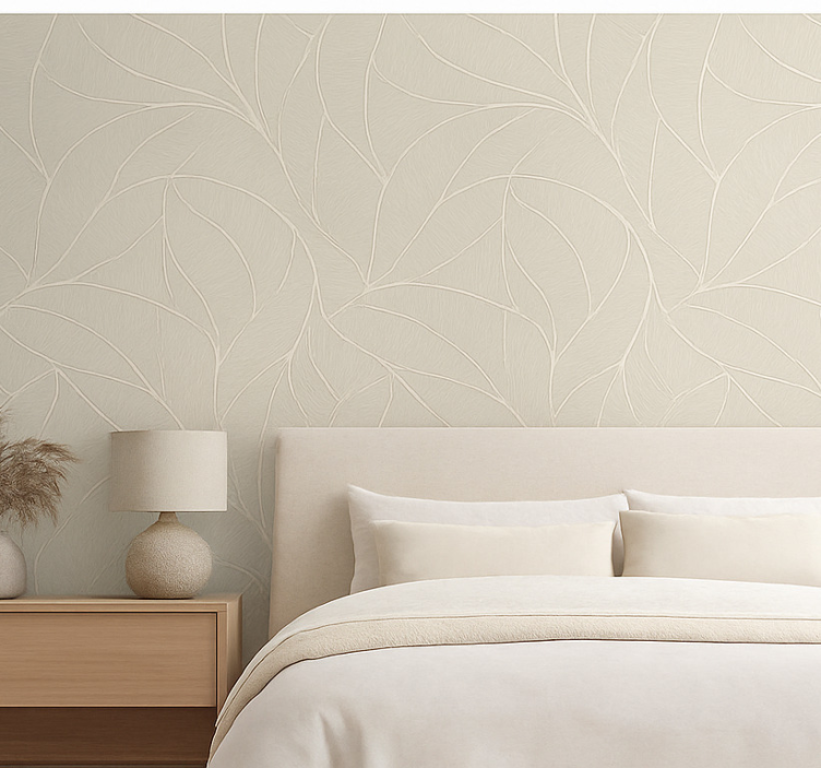 Papier peint chambre adulte design floral pâle - TenStickers