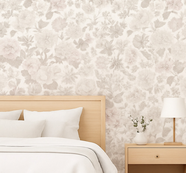 Papier peint chambre adulte fleurs vintage - TenStickers