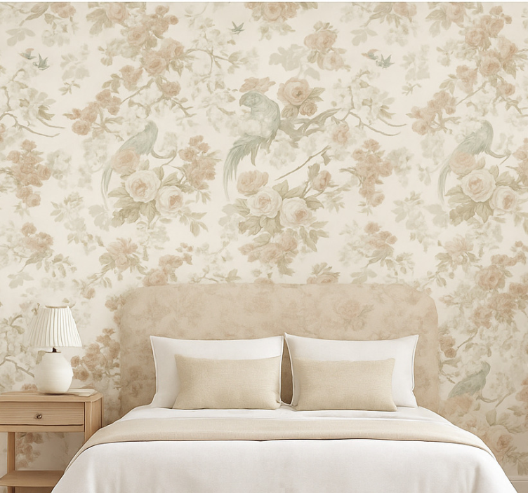 Papier peint chambre adulte fleurs vintage - TenStickers