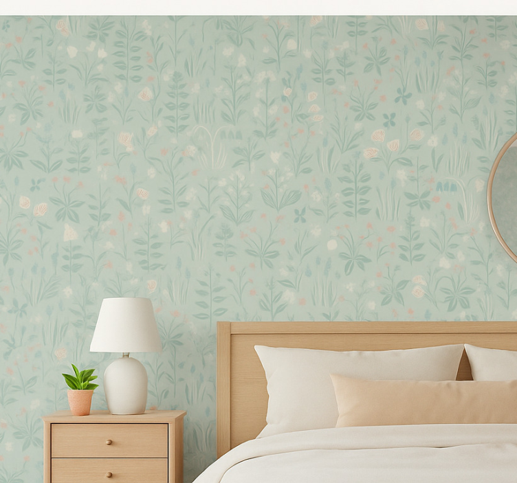 Papier peint chambre adulte floral scandi - TenStickers