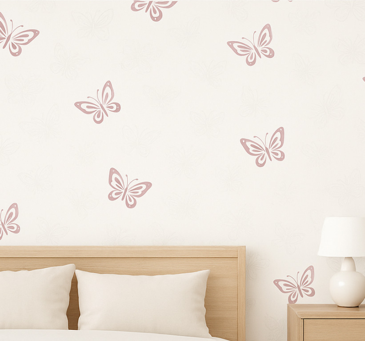 Papier peint chambre adulte papillon flottant fantaisiste - TenStickers