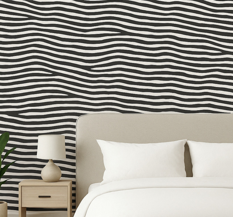 Papier peint chambre adulte texture zèbre - TenStickers