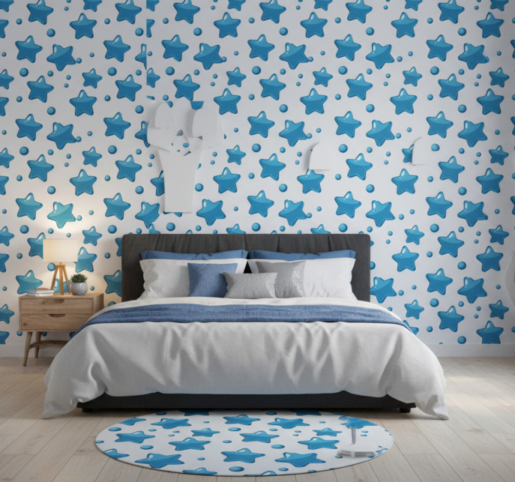 Papier peint chambre ballons étoiles brillants - TenStickers