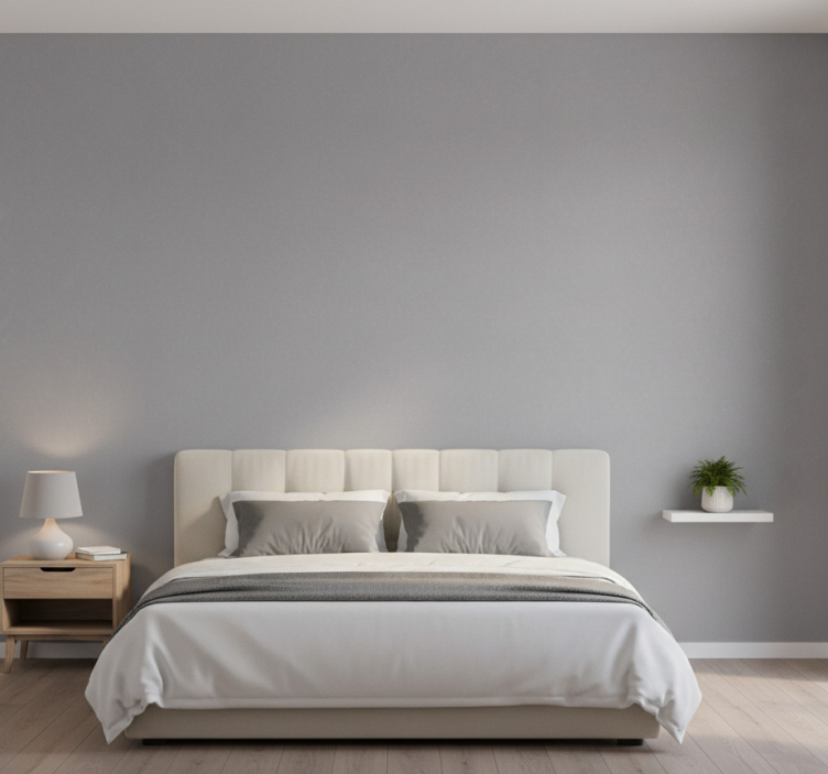 Papier peint chambre couleur grise simple - TenStickers