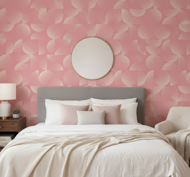 Papier peint chambre demi-cercles pastel - TenStickers