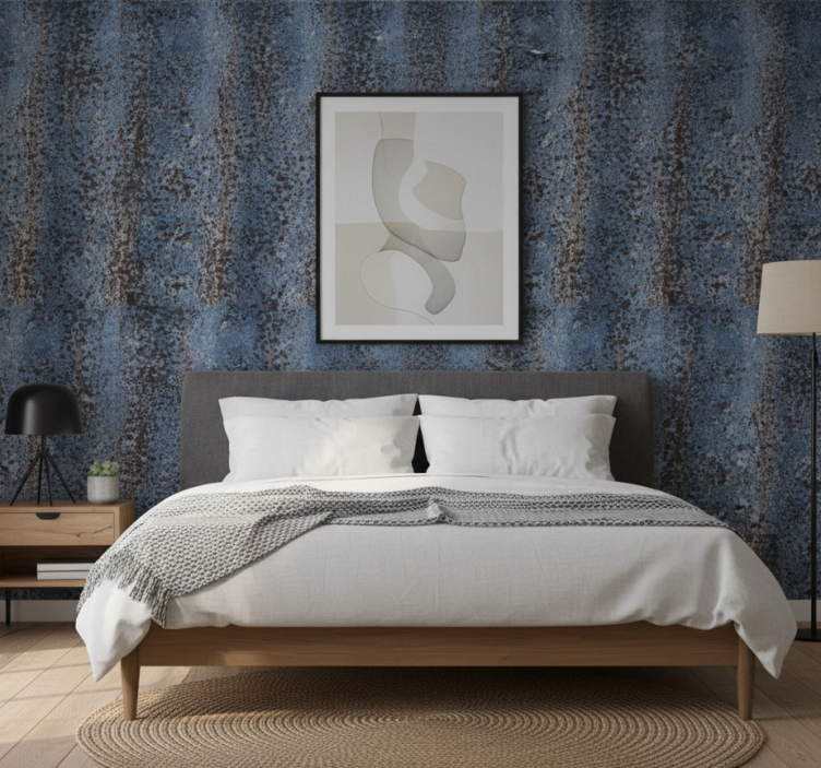 Papier peint chambre design rétro avec motif brut - TenStickers