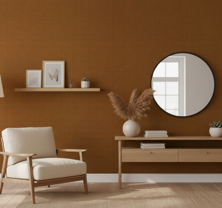 Papier peint chambre effet tissu style japandi - TenStickers