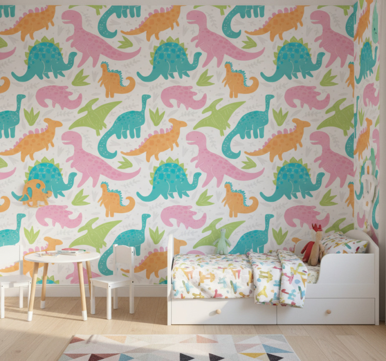 Papier peint chambre enfant couleurs pastel - TenStickers