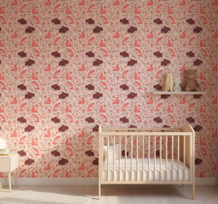 Papier peint chambre enfant motif faune - TenStickers