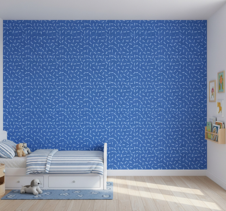 Papier peint chambre enfant motif os de chien - TenStickers