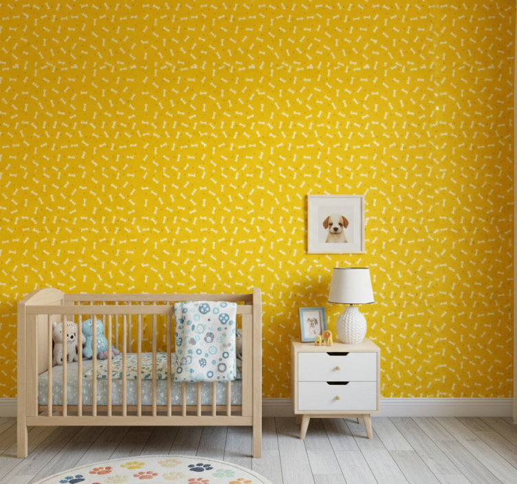 Papier peint chambre enfant motif os ludique - TenStickers