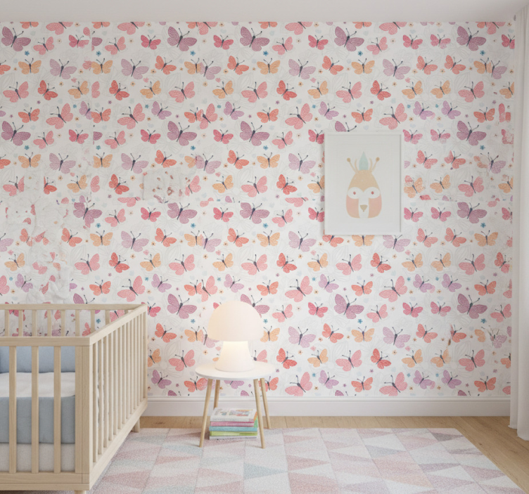 Papier peint chambre enfant motif papillon - TenStickers