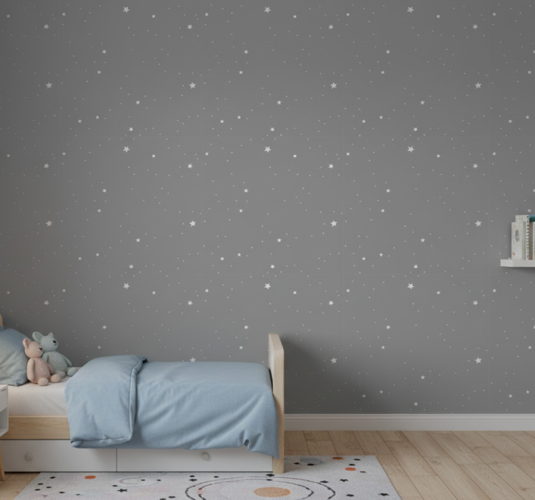 Papier peint chambre enfant paysage nocturne céleste - TenStickers