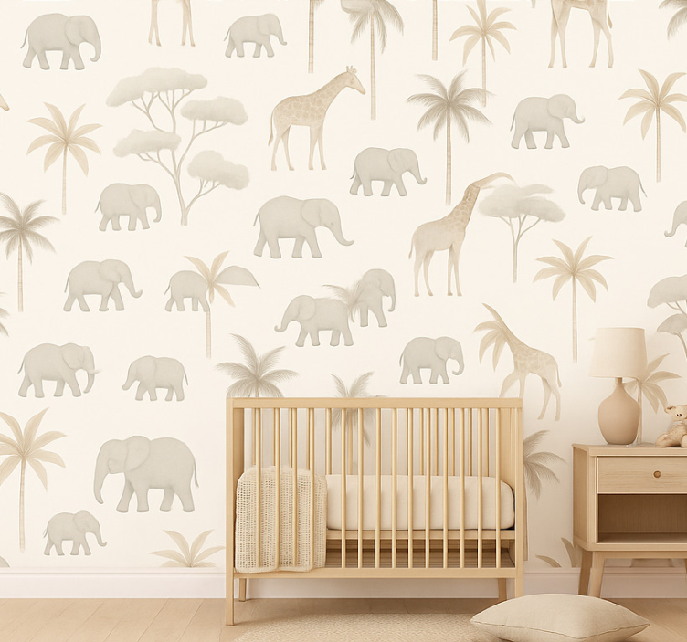 Papier peint chambre enfant savane pour enfants - TenStickers