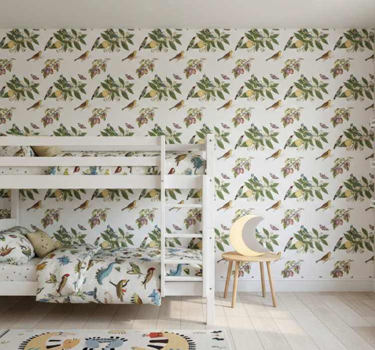 Papier peint chambre enfant voleurs de fruits dans la nature - TenStickers