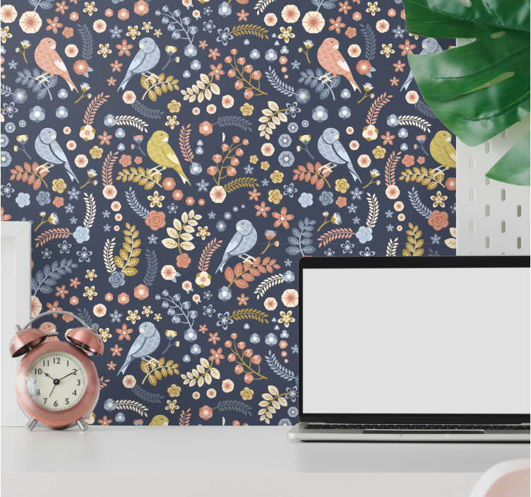 Papier peint nature Fleurs d'emily de style nordique - TenStickers