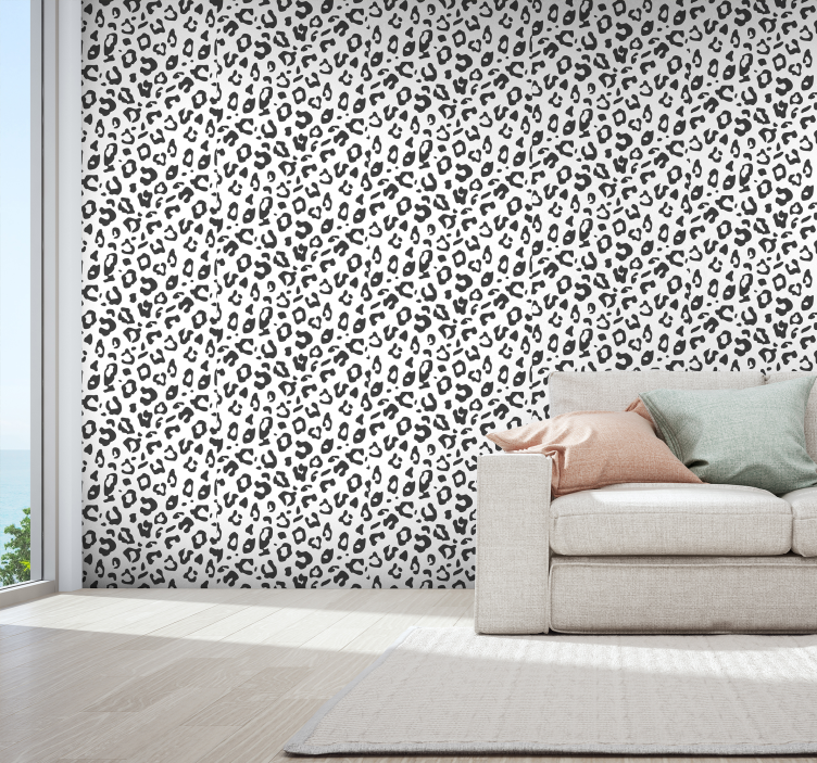 Papier peint imitation léopard noir - TenStickers