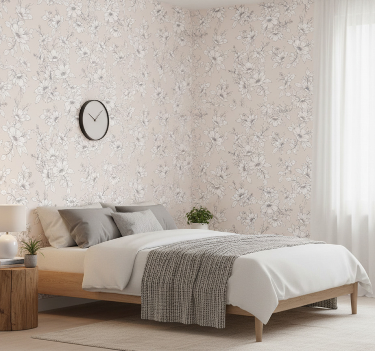 Papier peint chambre motif nordique sauvage et élégant - TenStickers