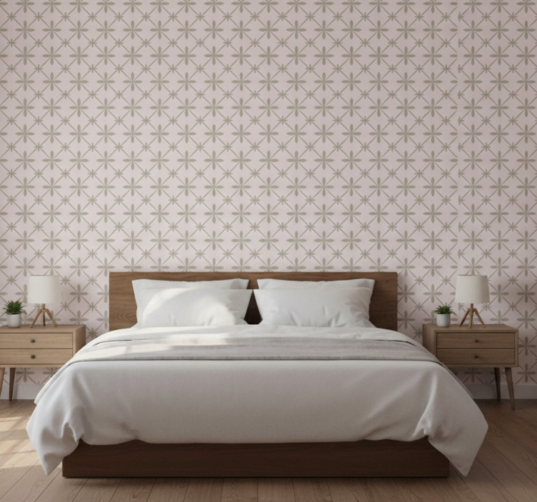 Papier peint chambre motif vintage simple - TenStickers
